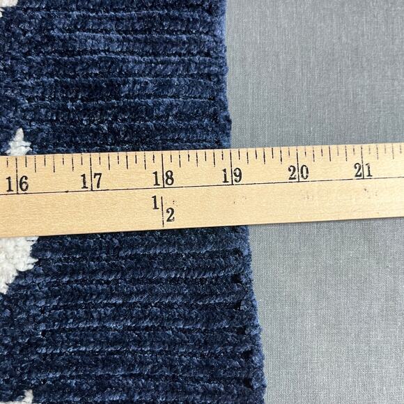 MINKPINK Sweater Womens Small Blue White Zebra Striped Knit Pullover Long Sleeve - Picture 8 of 9